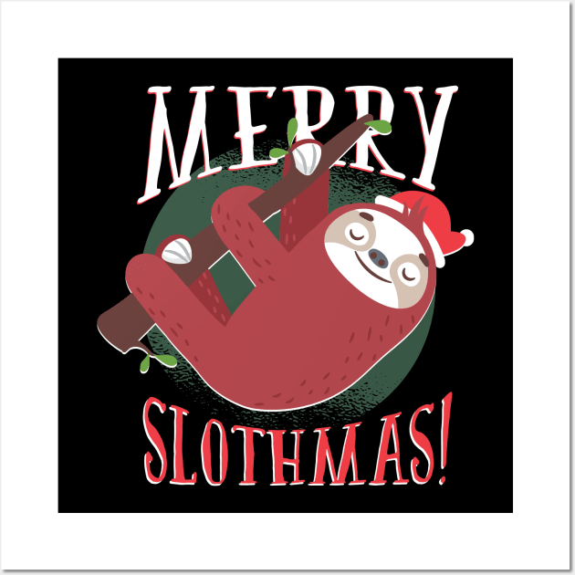 Merry Slothmas Wall Art by madeinchorley